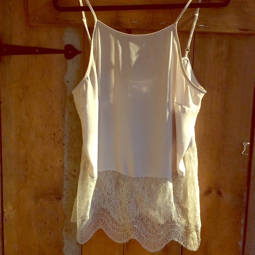 BCBGeneration Lace Accented Top